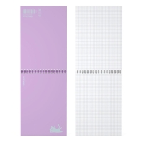 Блокнот на спирали А5, 80 листов, клетка, ErichKrause "Brave cats", пластиковая обложка шелкография, блок офсет белизна 100%, фиолетовый