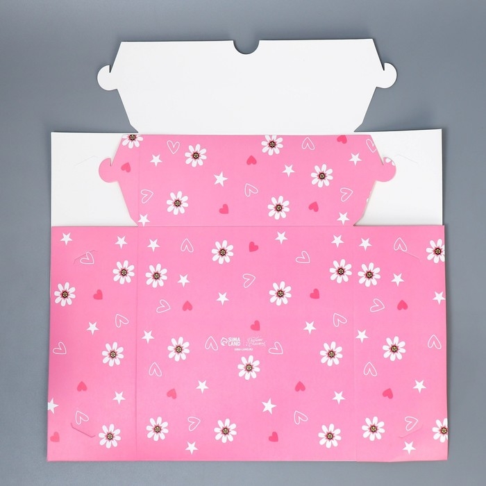 Коробка для капкейков и бенто-торта, кондитерская упаковка &laquo;Ванильные единороги&raquo;, 25 х 25 х 10 см