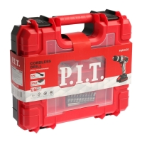 Дрель-шуруповерт P.I.T. PSR18-D3, 20 В, 350/1350 об/мин, 2х1.5 Ач, Li-ion, 30 Нм, кейс