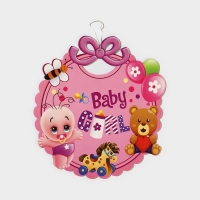 Декоративное украшение (подвеска) "Baby Girl" 28,5х24,5 см, цв. розовый Декоративное украшение (подвеска) "Baby Girl" 28,5х24,5 см, цв. розовый