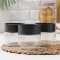 Комплект ёмкостей для сыпучих продуктов, 3 предмета, 500 мл, прозрачныый, крышка черная Комплект ёмкостей для сыпучих продуктов, 3 предмета, 500 мл, прозрачныый, крышка черная