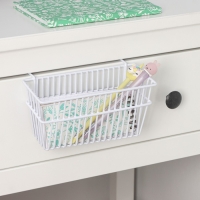 Корзина подвесная Доляна, 20&times;8&times;10 см, цвет белый