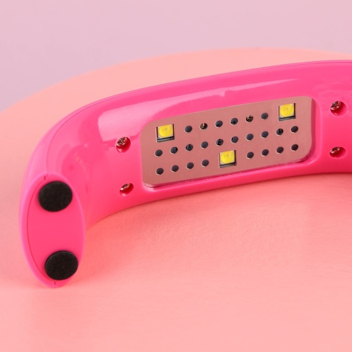 LED-лампа для сушки ногтей, 9 Вт, USB, цвет розовый LED-лампа для сушки ногтей, 9 Вт, USB, цвет розовый