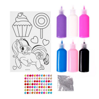 Набор для творчества «Раскрась витражики. Пони», 20 шт. в наборе Набор для творчества «Раскрась витражики. Пони», 20 шт. в наборе