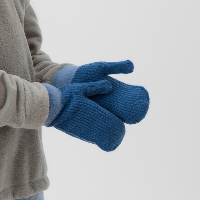 Варежки детские MINAKU, цв. голубой, 20 см Варежки детские MINAKU, цв. голубой, 20 см