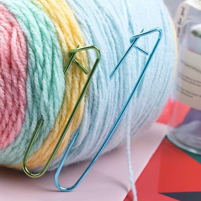 Набор вспомогательных булавок для вязания, 9 см, 5 шт, цвет зелёный Набор вспомогательных булавок для вязания, 9 см, 5 шт, цвет зелёный