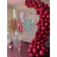 Панель с пайетками для фотозоны 30*30см голубая Панель с пайетками для фотозоны 30*30см голубая