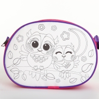 Набор для творчества: Сумка раскраска &laquo;Совы&raquo;, 22х16 см, отдел на молнии