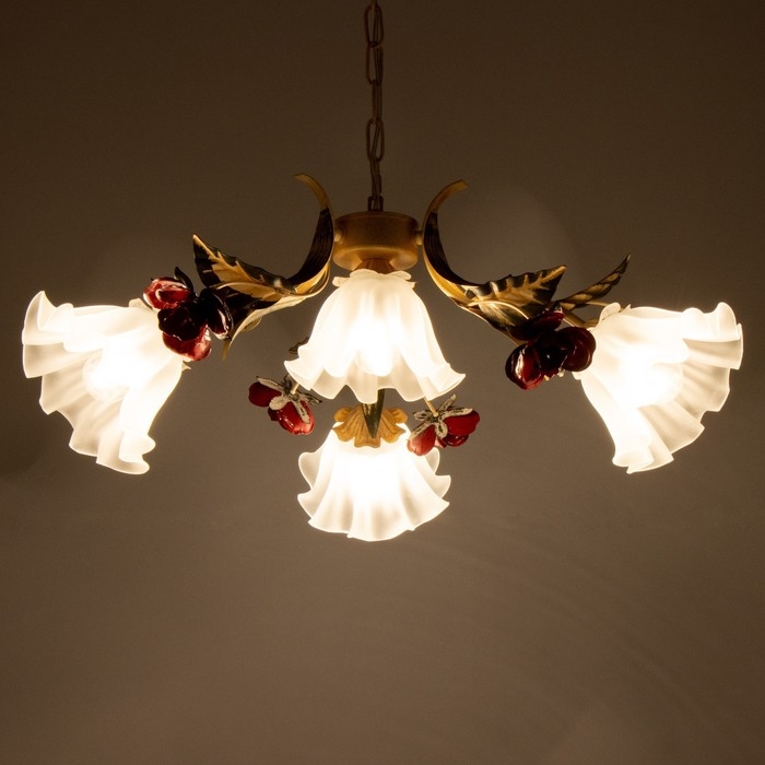 Люстра Люстра "Розетта" 4хЕ27 40Вт бежевый 65х65х28-88см BayerLux