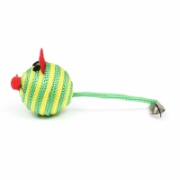 Шарик-мышь из текстиля, 4,2 см, зелёная Шарик-мышь из текстиля, 4,2 см, зелёная