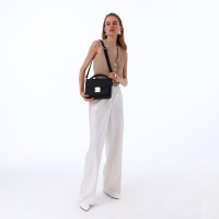 Сумка женская на клапане, TEXTURA, маленький размер, цвет чёрный Сумка женская на клапане, TEXTURA, маленький размер, цвет чёрный