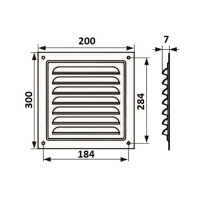 Решетка вентиляционная ZEIN Люкс РМ2030, 200 х 300 мм, с сеткой, металлическая, белая Решетка вентиляционная ZEIN Люкс РМ2030, 200 х 300 мм, с сеткой, металлическая, белая