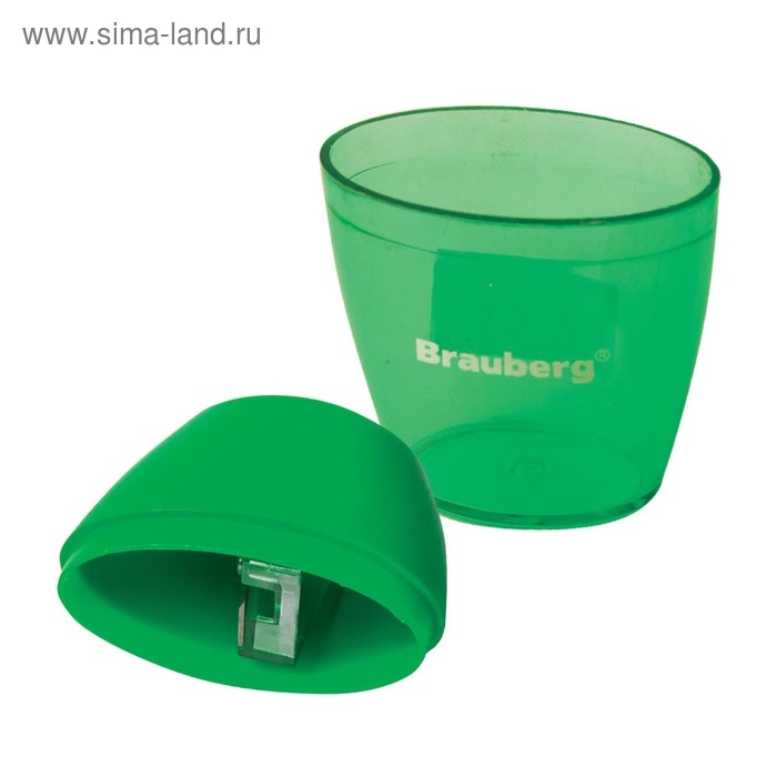 Точилка 1 отверстие с контейнером BRAUBERG Diamond, микс