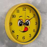 Детские настенные часы "Смайл", плавный ход, d-30 см Детские настенные часы "Смайл", плавный ход, d-30 см