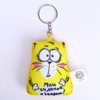 Брелок-антистресс «Мни сильнее, я балдею!», кот, 7х7 см Брелок-антистресс «Мни сильнее, я балдею!», кот, 7х7 см