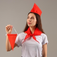 Набор пионера «Не соблазняйте пионера», пилотка, вымпел, галстук Набор пионера «Не соблазняйте пионера», пилотка, вымпел, галстук