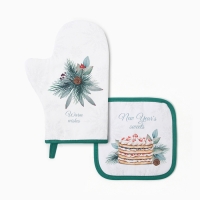 Набор кух. Этель Sweet treat варежка 20х28см, прихватка 19х19см,100%хл Набор кух. Этель Sweet treat варежка 20х28см, прихватка 19х19см,100%хл