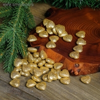 Фигурка для поделок и декора &laquo;Сердце&raquo;, набор 50 шт., размер 1 шт. 1,5&times;1,5&times;0,5 см, цвет золото