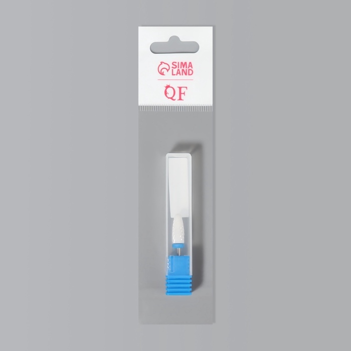 Фреза керамическая для маникюра «Кукуруза», средняя нарезка, 6 × 15 мм, в пластиковом футляре, цвет белый Фреза керамическая для маникюра «Кукуруза», средняя нарезка, 6 × 15 мм, в пластиковом футляре, цвет белый