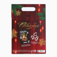 Подарочный набор новогодний кулинарный блокнот и формочки для вырезания теста &laquo;Счастья в Новом году!&raquo;