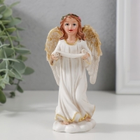 Сувенир полистоун "Ангел-девушка со свитком поёт" 12,5х6,5х4,7 см