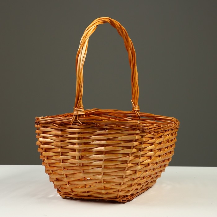 Набор корзин плетеных (ива), 36x28xH17х H37х26x17см, 28x21xH15xH32х21x14см, 2 шт.медовый