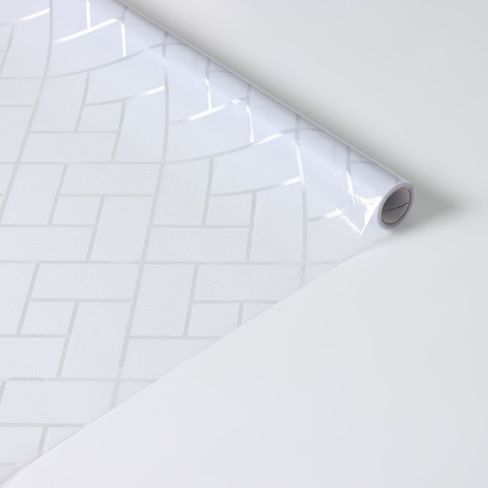 Витражная пленка &laquo;Кирпичики&raquo;, 45&times;200 см, цвет белый
