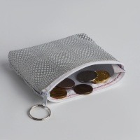 Кошелёк женский на молнии, цвет серебряный Кошелёк женский на молнии, цвет серебряный