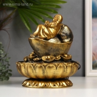 Фонтан настольный от сети, подсветка "Золотой хотей и слитки золота" 31х24х24 см Фонтан настольный от сети, подсветка "Золотой хотей и слитки золота" 31х24х24 см