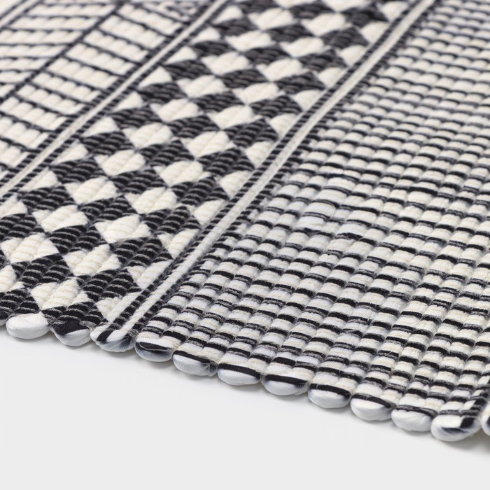 Коврик Доляна &laquo;Индиго&raquo;, 47&times;80 см, цвет чёрно-белый