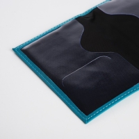 Обложка для паспорта, цвет бирюзовый Обложка для паспорта, цвет бирюзовый