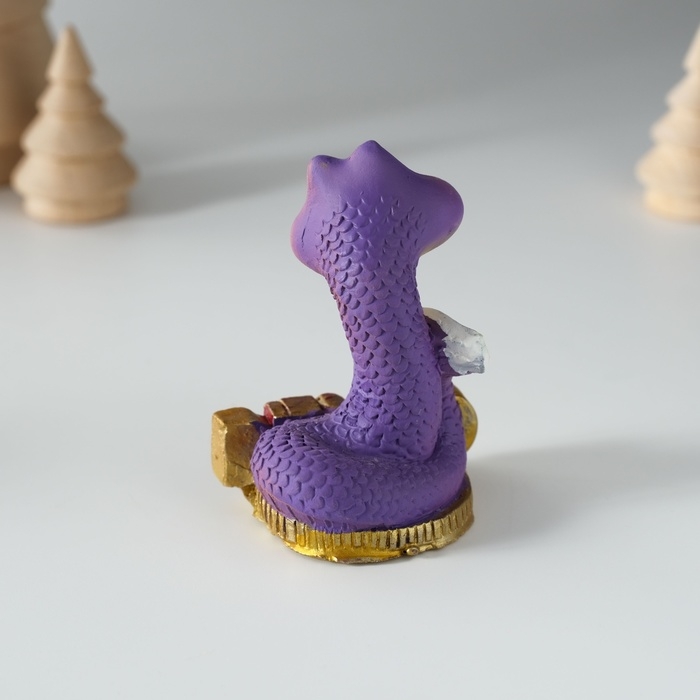 Сувенир полистоун "Змейка с пожеланием и деньгами" МИКС 5х4х7 см