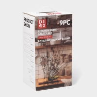 Набор ножей кухонных на подставке Доляна Sparkle, 7 предметов: 5 ножей, мусат и ножницы