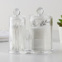 Органайзер для хранения ватных палочек и дисков «Ты прекрасна», 13,5 х 14 см, прозрачный Органайзер для хранения ватных палочек и дисков «Ты прекрасна», 13,5 х 14 см, прозрачный