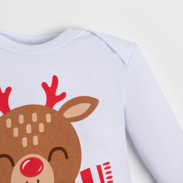 Комплект: джемпер и брюки Крошка Я &laquo;Мой первый НГ&raquo;, рост 80-86 см, цвет красный/белый