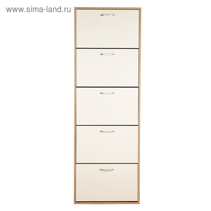 Обувница Приветливая-3, 600х222х1800, Дуб сонома/Белый