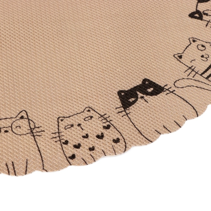 Салфетка сервировочная, плейсмат &laquo;Котики&raquo;, d=38 см