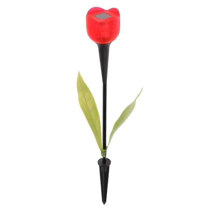 Садовый светильник на солнечной батарее &laquo;Тюльпан&raquo;, 6 &times; 38 &times; 6 см, 1 LED, свечение белое