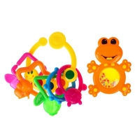 Набор погремушек &laquo;Лягушка и гусеничка - цепочка&raquo;, 2 шт., Крошка