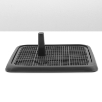 Туалет для собак &laquo;Луна&raquo; со столбиком 49 х 36 х 3 см, серый