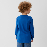 Футболка с длинным рукавом "Микки Маус и друзья", Disney, рост 122-128, синий Футболка с длинным рукавом "Микки Маус и друзья", Disney, рост 122-128, синий