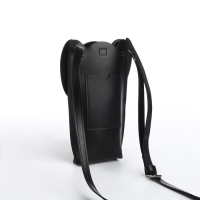 Сумка женская кросс-боди на кнопке, цвет чёрный