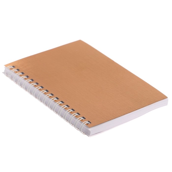 Записная книжка А6, 80 листов на гребне METALLIC, обложка бумвинил, золото