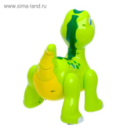 Робот динозавр &laquo;Умный питомец&raquo; ZHORYA, программируемый, на пульте управления, интерактивный: звук, свет, на батарейках, на русском языке