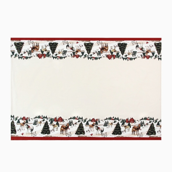 Скатерть Этель "New Year's farm" 149х250 см, 100% хл, саржа 190 г/м2