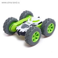 Машина-перевёртыш радиоуправляемая &laquo;Трюкач&raquo;, работает от аккумулятора, цвет зелёный