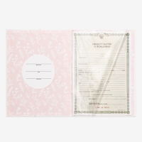 Папка для свидетельства о рождении &laquo;Нашей девочки&raquo;, цветы, А4