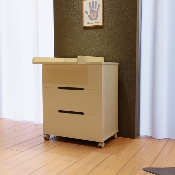 Комод пеленальный детский ИНКАНТО Anniken ЕCCO 800/3, 83х45х97 см., 3 ящика, цвет белый
