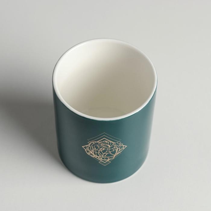 Горшок для цветов с тиснением, &laquo;Роза&raquo;, 8 х 9.5 см