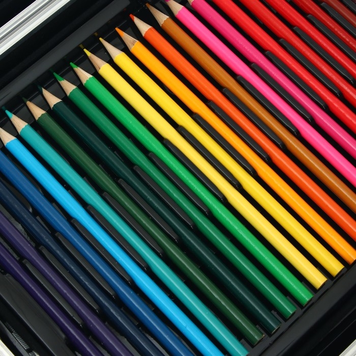 Набор для рисования складной, в чемоданчике голубой Набор для рисования складной, в чемоданчике голубой